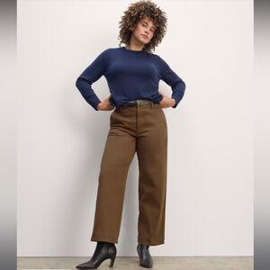 Everlane Organic Wide Leg Pant Cocoa Brown